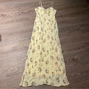 Abercrombie & Fitch Floral Maxi Dress in Cream